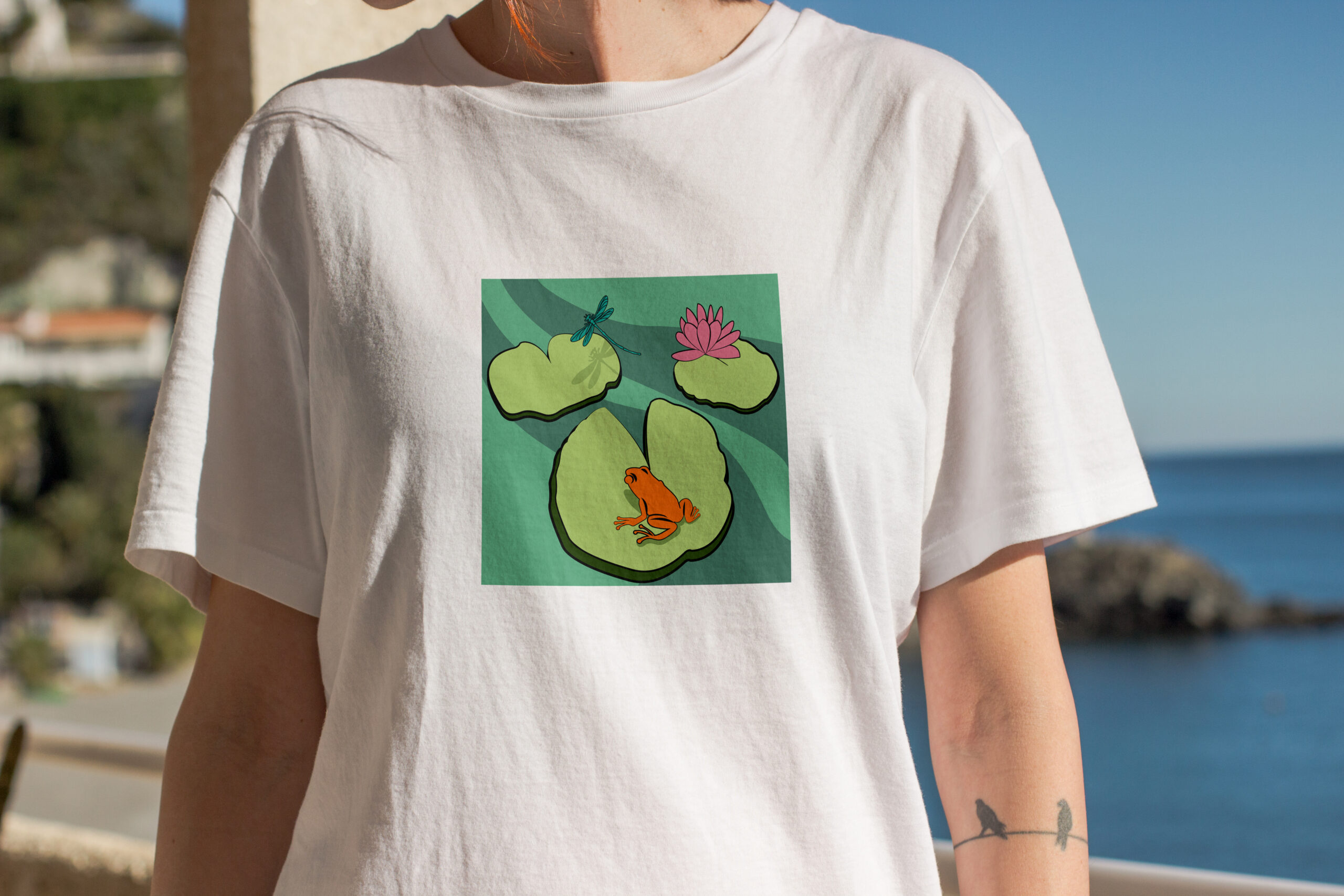 Isola bella mock up T shirt copy