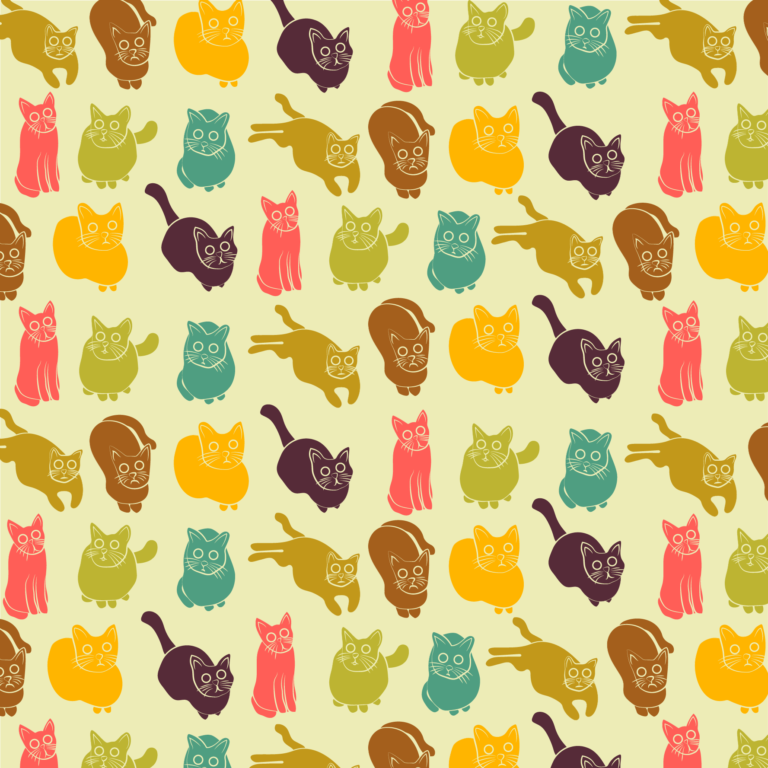 Cat and kitten pattern